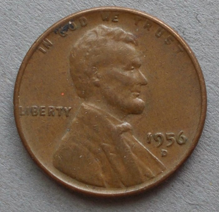 1956-D-Cent-With-Reverse-Planchet-Delamination